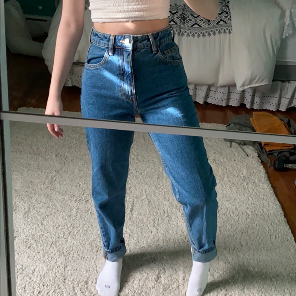 Zara Blue Mom Jeans